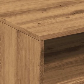 Mesa de centro com luzes LED 50x49x40 cm carvalho artesanal