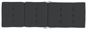Almofadões p/ cadeira de terraço 2 pcs tecido oxford preto