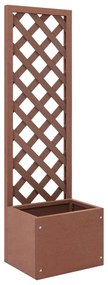 vidaXL Vaso com treliça WPC 40x30x135 cm