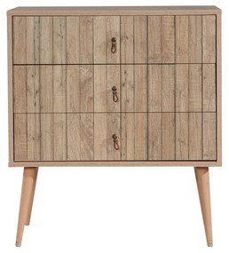 Cômoda Trio – Carvalho Sonoma – 80x90x40 cm
