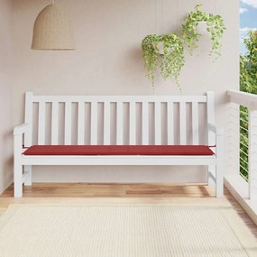 Almofadão p/ banco de jardim 200x50x4 cm tecido vermelho tinto