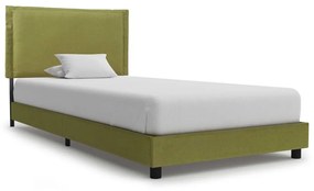 vidaXL Estrutura de cama 90x200 cm tecido verde