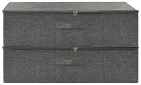 Caixas de arrumação 2 pcs tecido 70x40x18 cm antracite