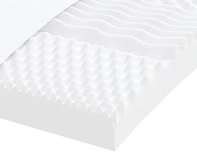 Colchão de espuma 160x220 cm 7 zonas dureza 20 ILD branco