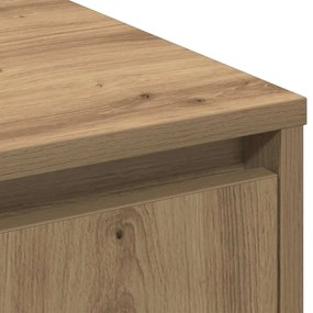 Buffet vidaXL com LED Carvalho Artesanal 71x34,5x75 cm Madeira Reconst