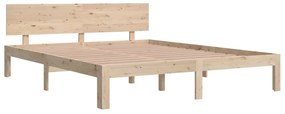 Estrutura de cama 160x200 cm pinho maciço