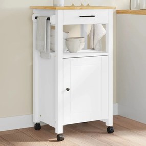 vidaXL Carrinho de cozinha MONZA 48x40x90 cm madeira de pinho maciça