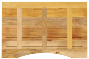 Tampo de mesa com curva 100x60x2,5cm mangueira áspera maciça