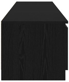 Gabinete de TV vidaXL com Luzes LED em Madeira de Carvalho Preto 140x4