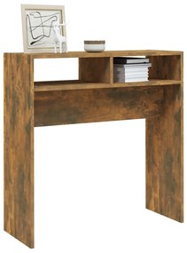 Mesa consola 78x30x80 cm derivados de madeira carvalho fumado
