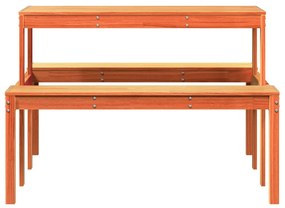 Mesa de piquenique 110x134x75 cm pinho maciço castanho-mel