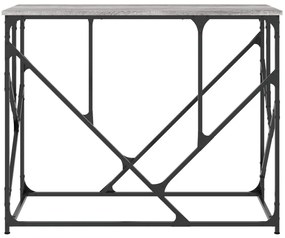 Mesa consola 100x40x80 cm derivados de madeira cinzento sonoma
