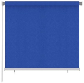 312840 vidaXL Estore de rolo para exterior PEAD 160x140 cm azul