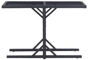 3 pcs conjunto de jantar para jardim preto