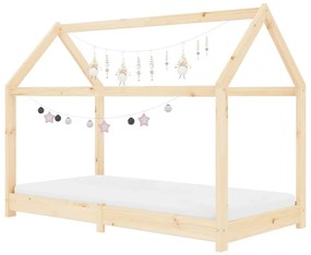 Estrutura de cama para crianças 80x160 cm pinho maciço