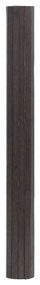 Tapete retangular 70x300 cm bambu castanho-escuro