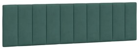 Cama com colchão 180x200 cm veludo verde-escuro