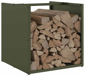 Suporte para lenha aço laminado a frio verde azeitona