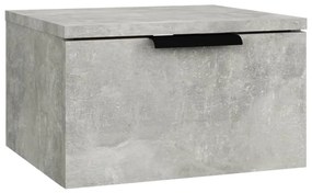 Mesas de cabeceira parede 2 pcs 34x30x20 cm cinza cimento