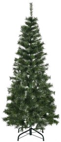 HOMCOM Árvore de Natal Artificial 150cm Ignífugo com 367 Ramos Folhas de PVC Base Dobrável Verde | Aosom Portugal