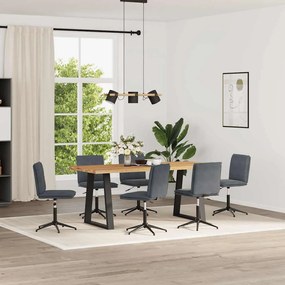 Cadeiras de jantar 6 pcs veludo cinzento-escuro