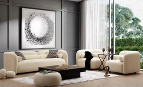 Sofá de 2 Lugares Victoria – Creme – 190x74x90 cm