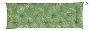 Almofadão banco jardim 150x50x7 cm tecido oxford padrão folhas