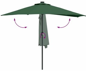 Parasol de Jardim Meio Verde Médio