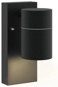 Luz de Parede Externa Preta em Aço Inoxidável IP44