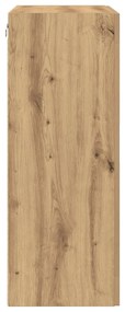Armário de Parede com Portas de Vidro de Carvalho Artisan 69,5x34x90 c