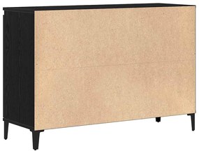 Sideboard vidaXL Preto Carvalho 104x35x70 cm Madeira de Engenharia