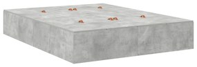 Estrutura da Cama de Armazenamento vidaXL Cinza Concreto 140x190 cm