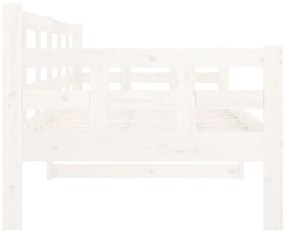 Sofá-cama 80x200 cm madeira de pinho maciça branco