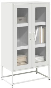 Aparador alto 68x39x123 cm aço branco