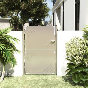 vidaXL Portão de jardim 100x150 cm aço inoxidável