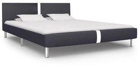 vidaXL Estrutura de cama 140x200 cm couro artificial preto
