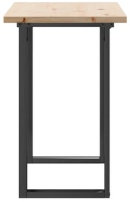 Mesa de jantar estrutura em O 100x50x75,5cm pinho/aço