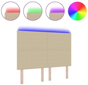 Luz de Cabeceira LED Verde Cinza 72 cm em Tecido de Corduroy