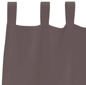 Cortinas 2 pcs Castanho escuro 245 x 140 cm Poliéster