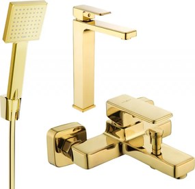 Mexen Cetus Conjunto de banho R45, dourado - 744313R45-50