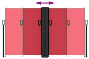 Toldo lateral retrátil 140x1200 cm vermelho