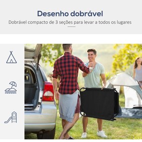 Espreguiçadeira Dobrável com Encosto Ajustável em 4 Posições Espreguiç