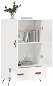 Aparador alto 69,5x31x115 cm derivados madeira branco brilhante