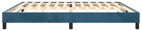 Estrutura de cama sem colchão 200x200 cm veludo azul-escuro