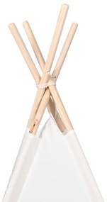 Tenda teepee infantil c/ saco 120x120x150cm pele pêssego branco