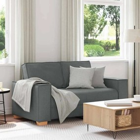 vidaXL Sofá de 2 lugares cinza escuro 120 cm tecido