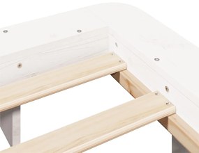 Cama sem colchão 120x190 cm madeira de pinho maciça branco