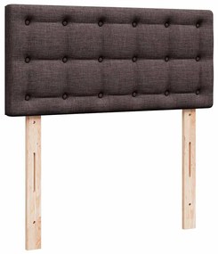Cama com molas/colchão 90x200 cm tecido castanho-escuro