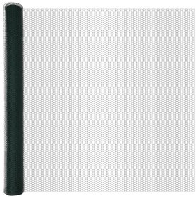 Cerca Hexagonal Verde vidaXL 1,5x10 m Aço