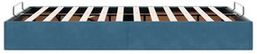 Estrutura de cama otomana sem colchão 120x200 cm azul escuro